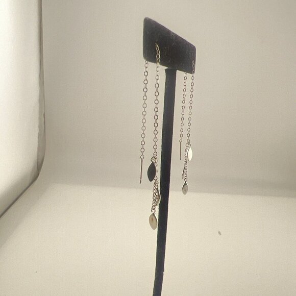 HSN Technibond Earrings Sterling Silver 925 Ear Threads Dangles Boho, Boxed - Picture 7 of 15